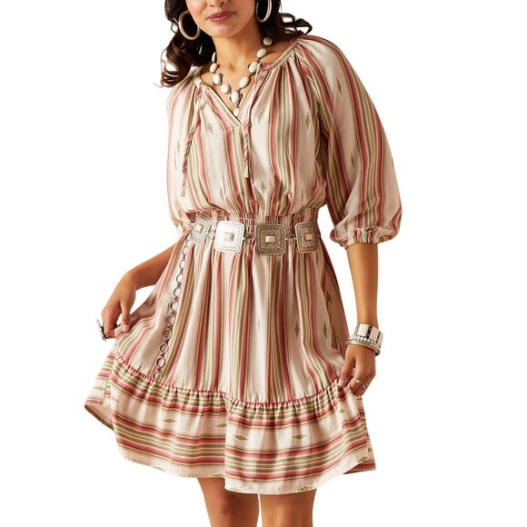 Ariat Dresses & Skirts - Ariat Lovell Western Smocked Mini Dress Small Rodeo Festival Country Cowgirl